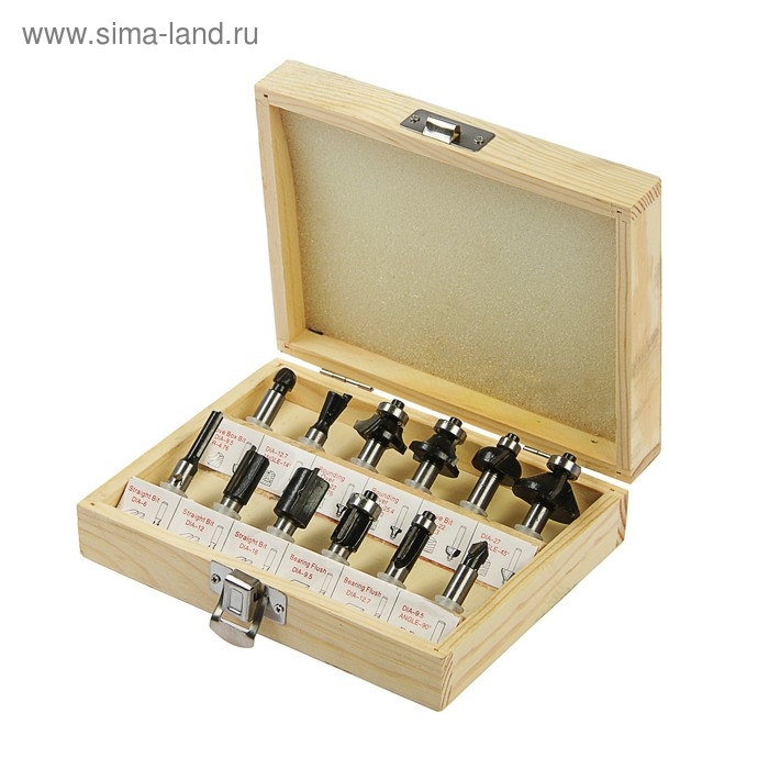 Сверла-фрезы VERTO 60H010, по дереву, набор 12 шт., хвостовик 8 мм Сверла-фрезы VERTO 60H010, по дереву, набор 12 шт., хвостовик 8 мм