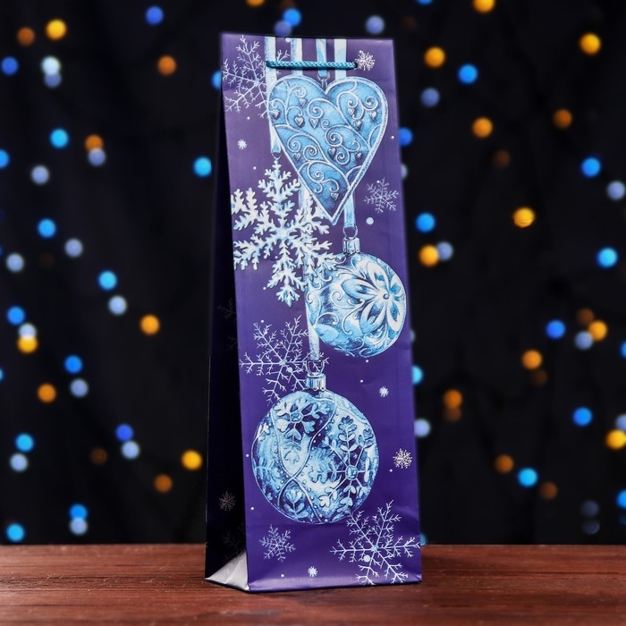 Новый год. Пакет подарочный Новый год. Пакет подарочный "Новогоднее украшение ", 12 х 36 х 8,5см.