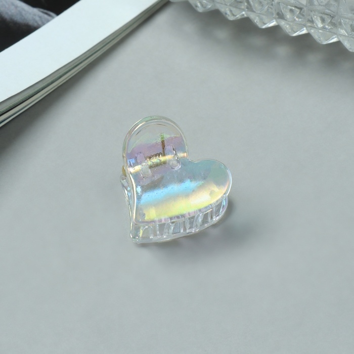 Краб для волос Краб для волос "Аванти" (набор 6 шт) сердце, 2 см, прозрачный