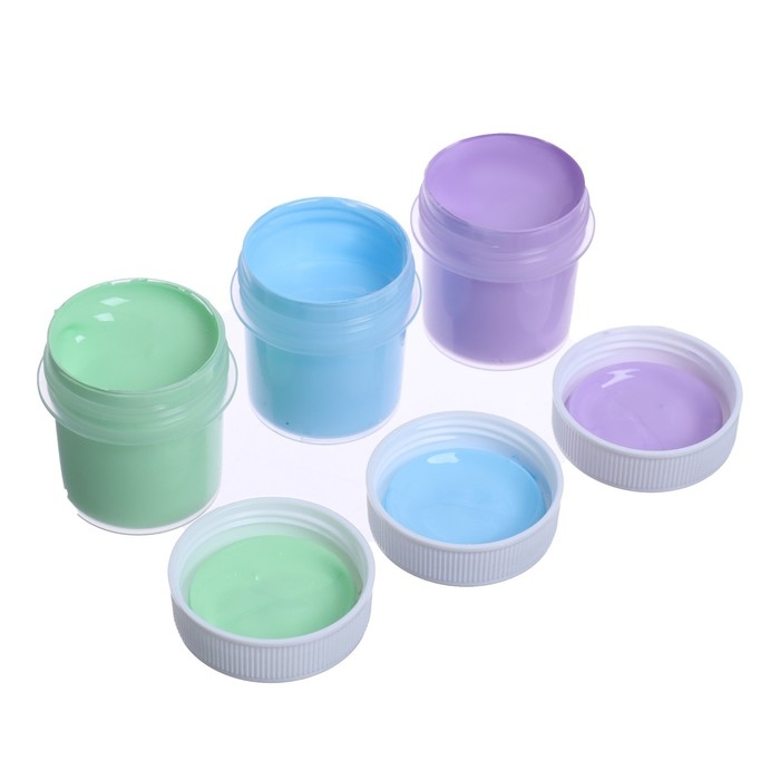 Краска акриловая, набор 6 цветов х 20 мл, Гамма Краска акриловая, набор 6 цветов х 20 мл, Гамма "Хобби", Pastel, морозостойкая, 180120228