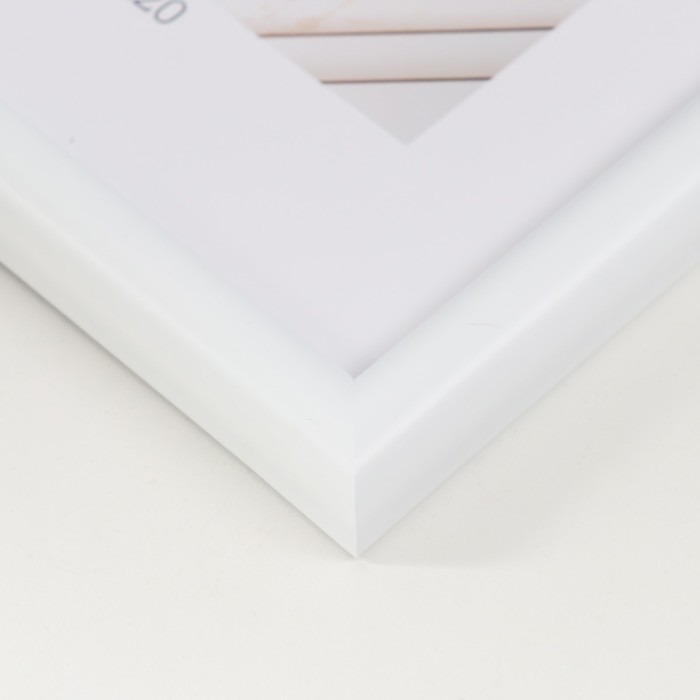 Фоторамка пластик Фоторамка пластик "МИРАМ" 15х20 см белый (пластиковый экран)