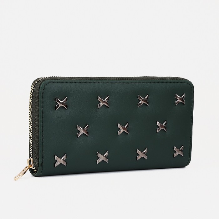 Кошелёк на молнии, цвет зелёный Кошелёк на молнии, цвет зелёный