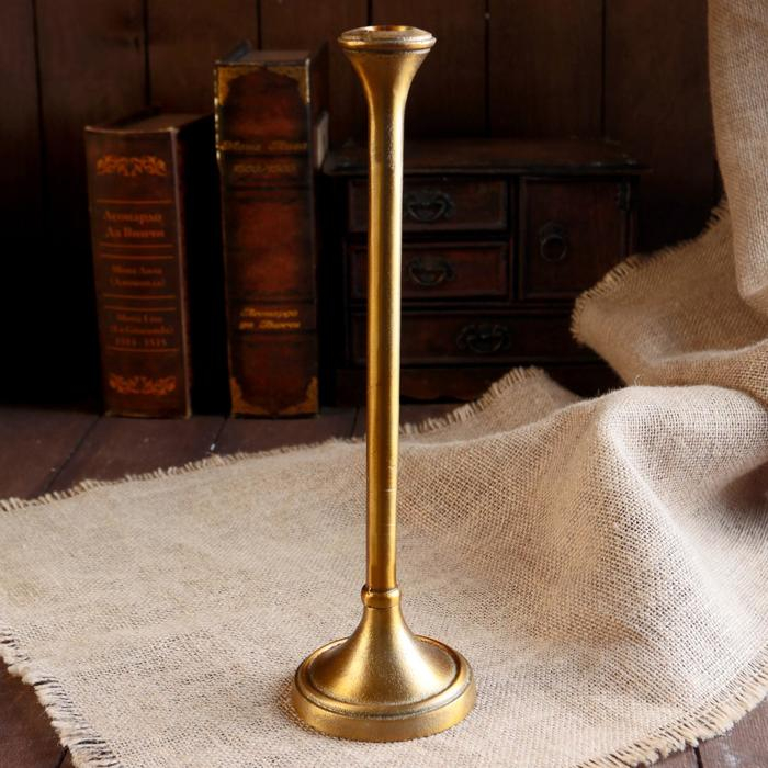 Подсвечник алюминий Подсвечник алюминий "Роман" на 1 свечу 9,5х9,5х33 см