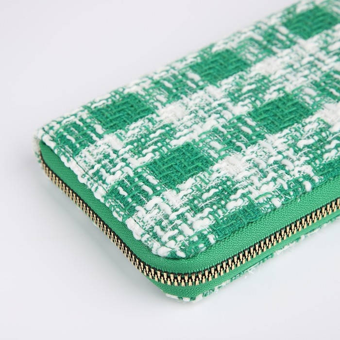 Кошелёк женский на молнии, цвет зелёный Кошелёк женский на молнии, цвет зелёный