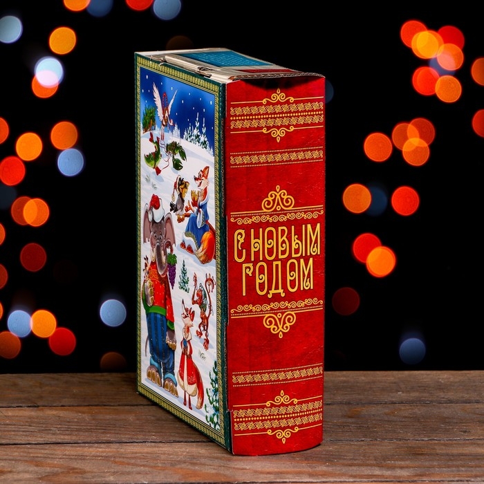 Новый год. Подарочная коробка Новый год. Подарочная коробка "Квартет" 19 х 7 х 25 см.