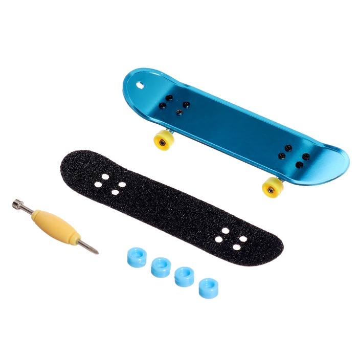 Фингерборд металлический «Золотой трюк», 2 комплекта колёс, ключ, цвет МИКС Фингерборд металлический «Золотой трюк», 2 комплекта колёс, ключ, цвет МИКС