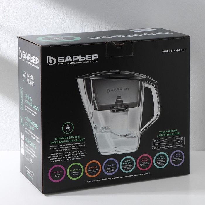 Фильтр-кувшин «Барьер-Гранд Neo», 4,2 л, цвет рубин