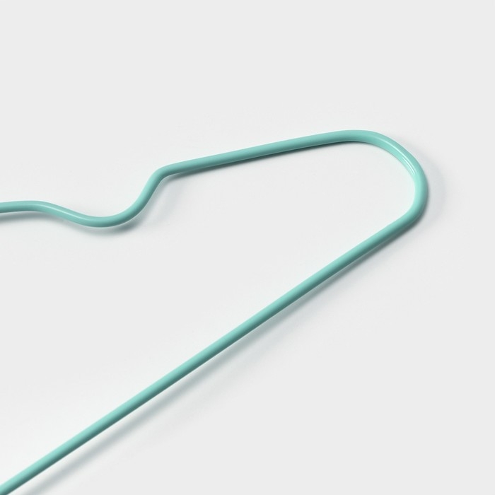 Плечики - вешалки для одежды антискользящие Доляна, 40×19 см, 10 шт, цвет зелёный Плечики - вешалки для одежды антискользящие Доляна, 40×19 см, 10 шт, цвет зелёный