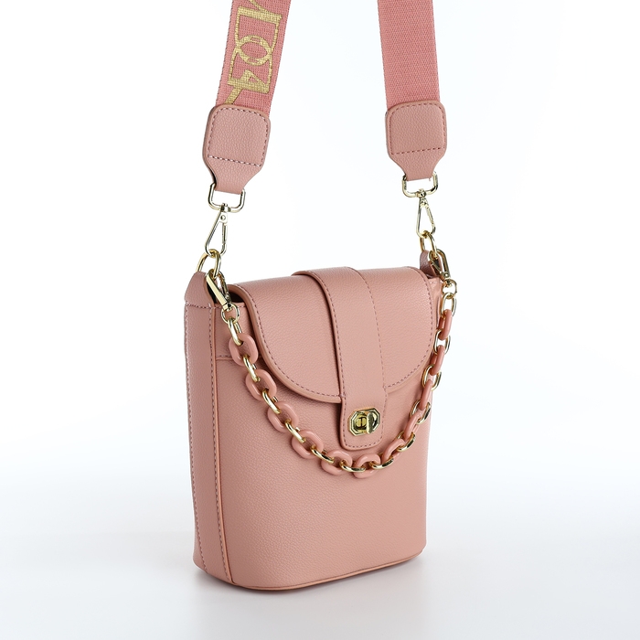 Сумка-мессенджер на застёжке, цвет розовый Сумка-мессенджер на застёжке, цвет розовый