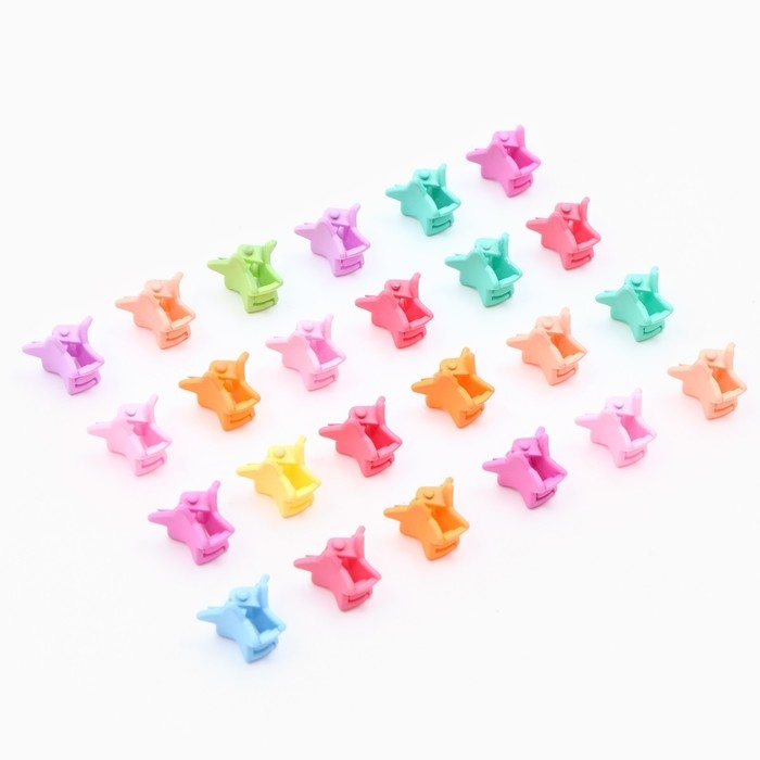 Краб для волос «Яркой звёздочке», 24 шт.,1 х 1,5 х 1,5 см Краб для волос «Яркой звёздочке», 24 шт.,1 х 1,5 х 1,5 см