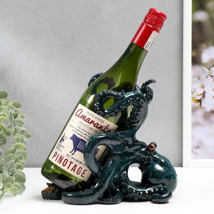 Сувенир подставка под бутылку полистоун Сувенир подставка под бутылку полистоун "Осьминог" 19х15х20 см