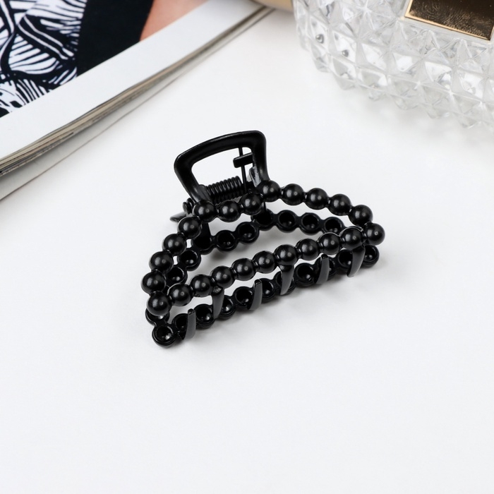 Краб для волос Краб для волос "Иви" дуга, 4,5 см, чёрный