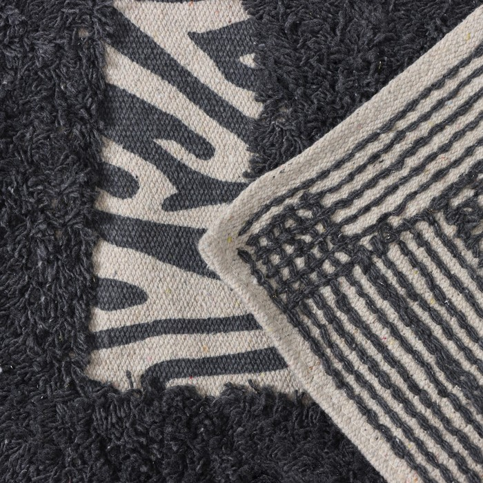 Коврики для ванной и туалета Доляна «Зебра», 2 шт: 40×40, 40×60 см,