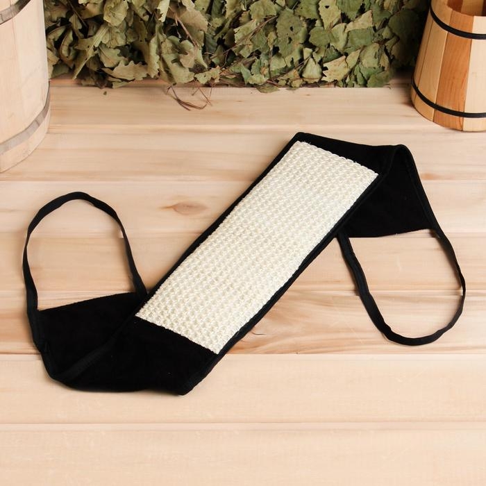 Мочалка банная с ручками мужская, сизаль Мочалка банная с ручками мужская, сизаль