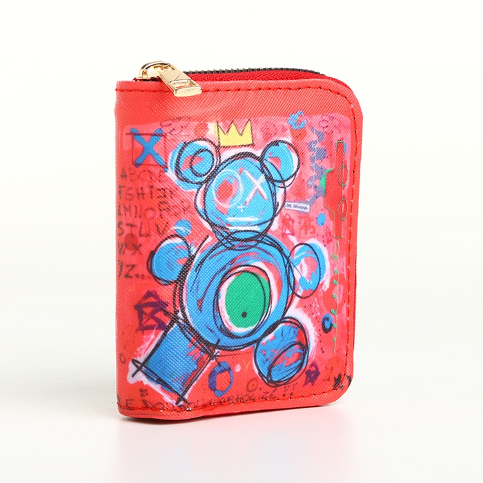 Кошелёк на молнии, цвет красный Кошелёк на молнии, цвет красный