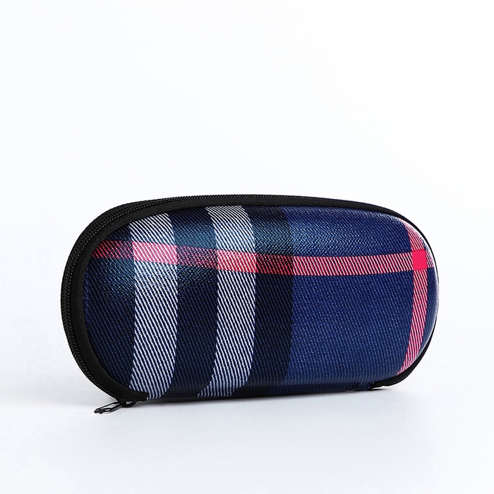 Футляр для очков на молнии, длина 17 см, цвет синий Футляр для очков на молнии, длина 17 см, цвет синий