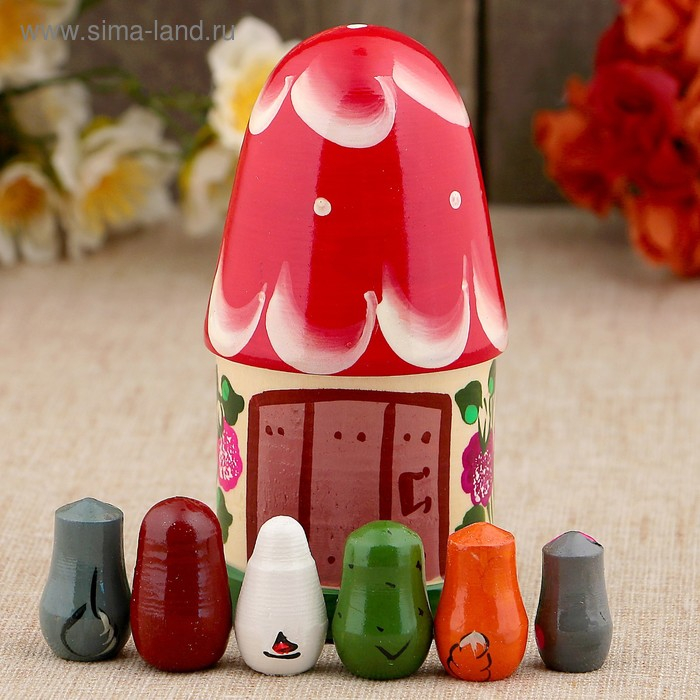 Пальчиковый театр «Теремок», теремок и 6 кукол, 14 см Пальчиковый театр «Теремок», теремок и 6 кукол, 14 см