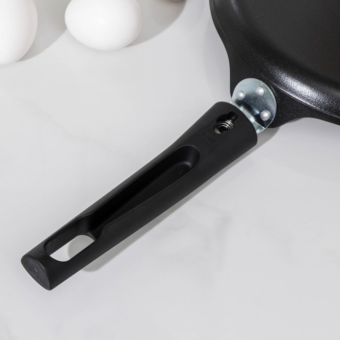 Сковорода блинная «Традиция», d=20 см, съёмная ручка, антипригарное покрытие, цвет чёрный Сковорода блинная «Традиция», d=20 см, съёмная ручка, антипригарное покрытие, цвет чёрный