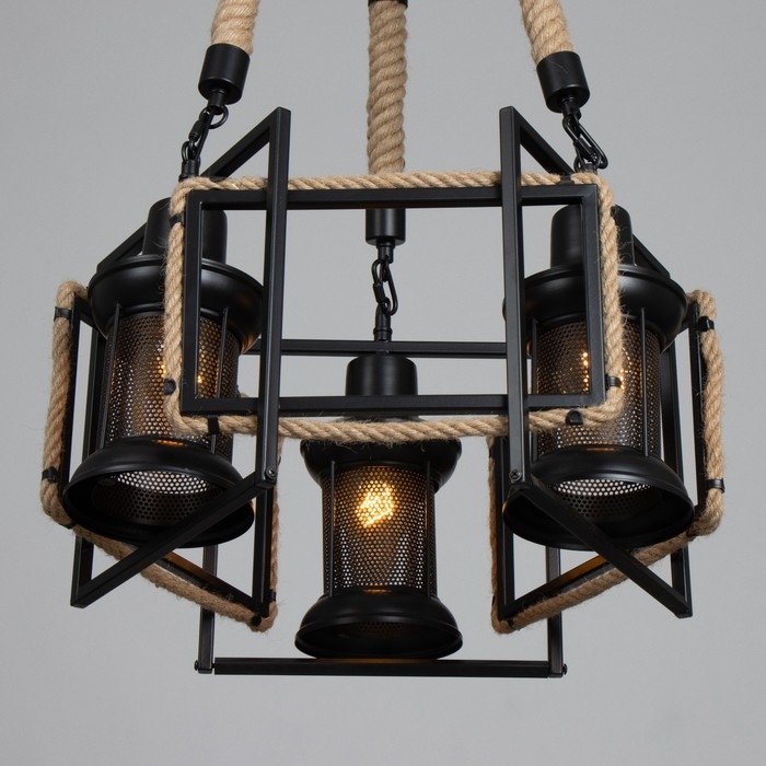 Люстра Люстра "Мейлед" 3хЕ27 черный 40х42х64см BayerLux