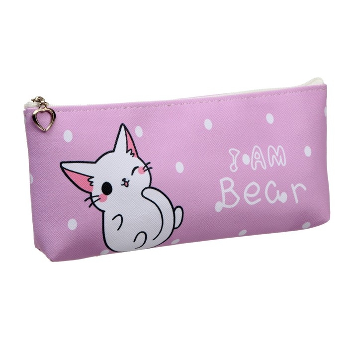 Пенал школьный на молнии Пенал школьный на молнии "Котик", МИКС