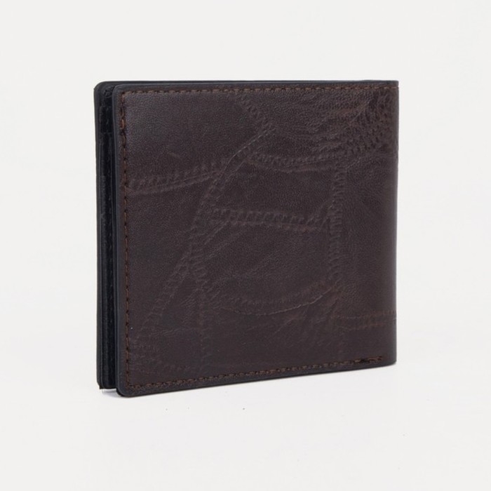 Портмоне мужское без застёжки, отдел для купюр, для карт, цвет коричневый Портмоне мужское без застёжки, отдел для купюр, для карт, цвет коричневый