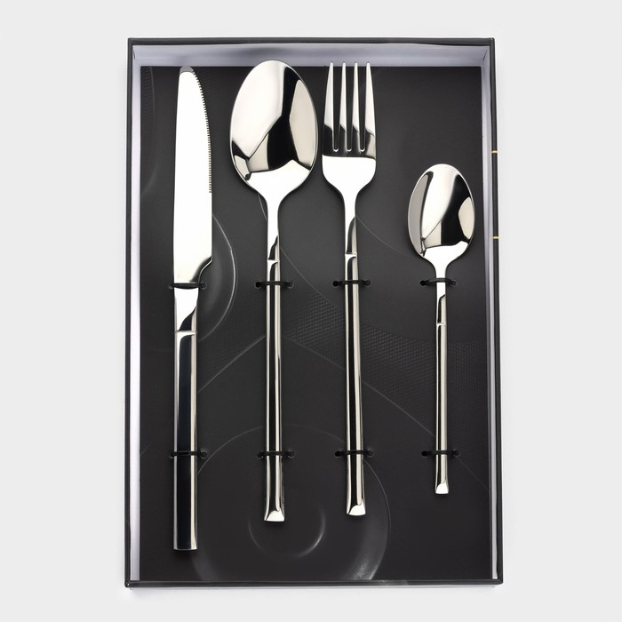 Столовые приборы из нержавеющей стали Magistro &laquo;Версаль&raquo;, 4 предмета, цвет серебряный