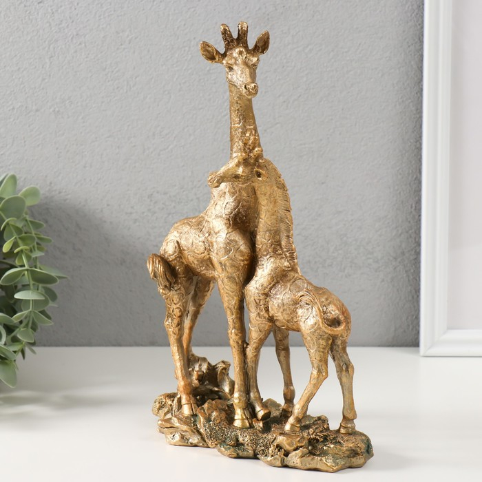 Сувенир полистоун Сувенир полистоун "Жираф с детёнышем" 27х7,5х18 см