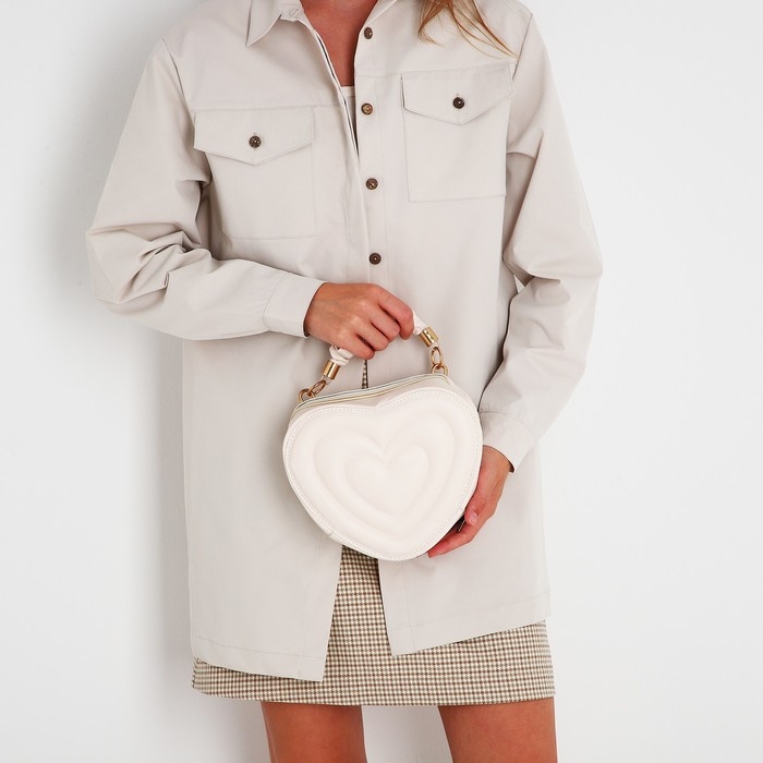 Сумка кросс-боди на молнии, цвет белый Сумка кросс-боди на молнии, цвет белый