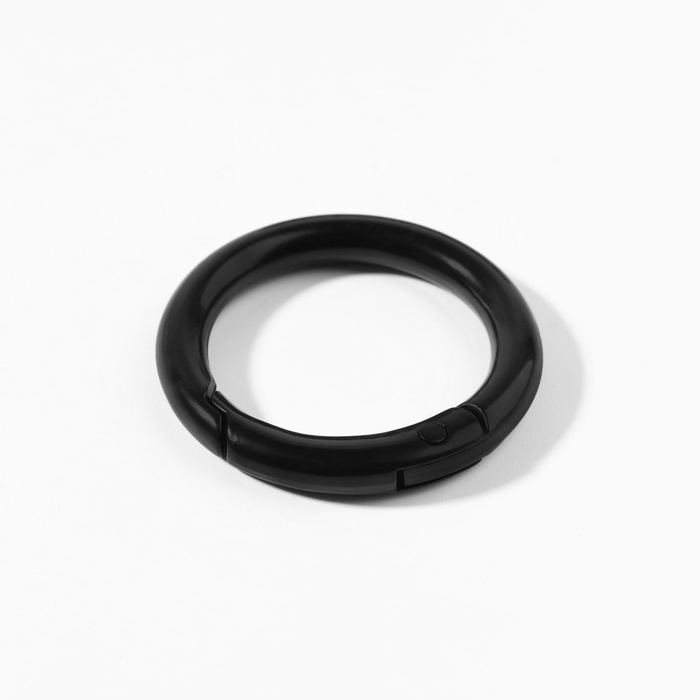 Кольцо-карабин, d = 25/35 мм, толщина - 4 мм, 5 шт, цвет чёрный Кольцо-карабин, d = 25/35 мм, толщина - 4 мм, 5 шт, цвет чёрный