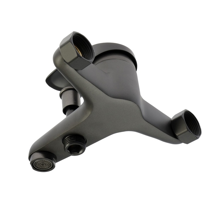 Смеситель для ванны ZEIN Z3839, однорычажный, душевой набор, лейка 5 режимов, графит Смеситель для ванны ZEIN Z3839, однорычажный, душевой набор, лейка 5 режимов, графит