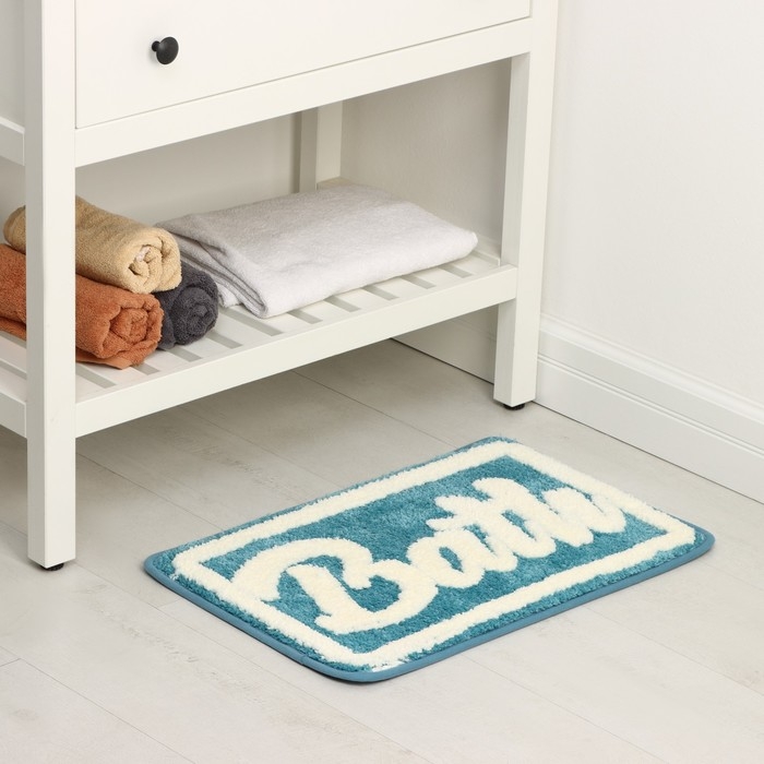 Коврик для ванной и туалета SAVANNA &laquo;Bath&raquo;, 40&times;60 см, цвет голубой