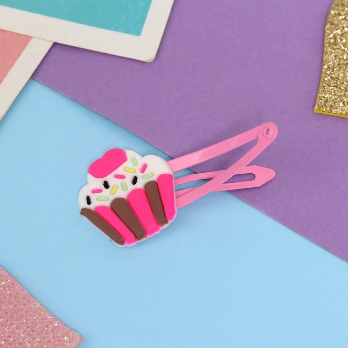 Набор для волос Набор для волос "Ширли" (2 резинки 5 см, 4 невидимки 5,5 см) мишка, розовый