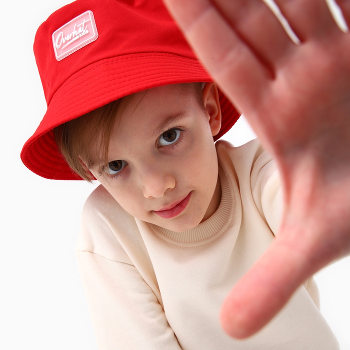 Панама детская для девочки, цвет красный, р-р 48-50 Панама детская для девочки, цвет красный, р-р 48-50