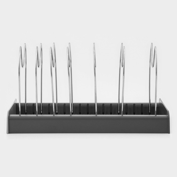 Держатель кухонный для крышек, сковородок и кастрюль Доляна, цвет серый