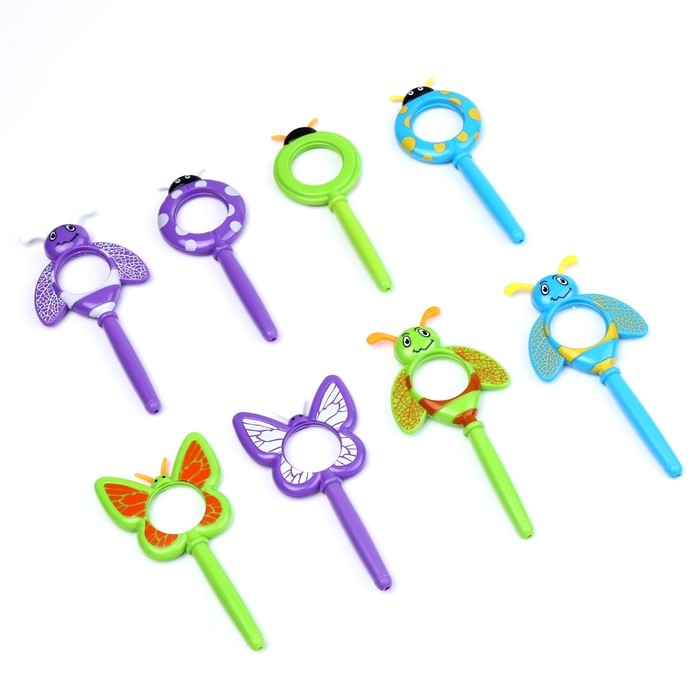 Лупа детская Насекомые, линза 35мм, микс Лупа детская Насекомые, линза 35мм, микс