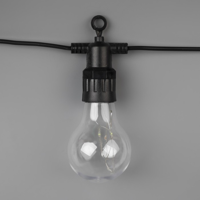 Гирлянда «Белт-лайт» 5 м с насадками «Роса», IP44, УМС, тёмная нить, 50 LED, свечение мульти, 3 В