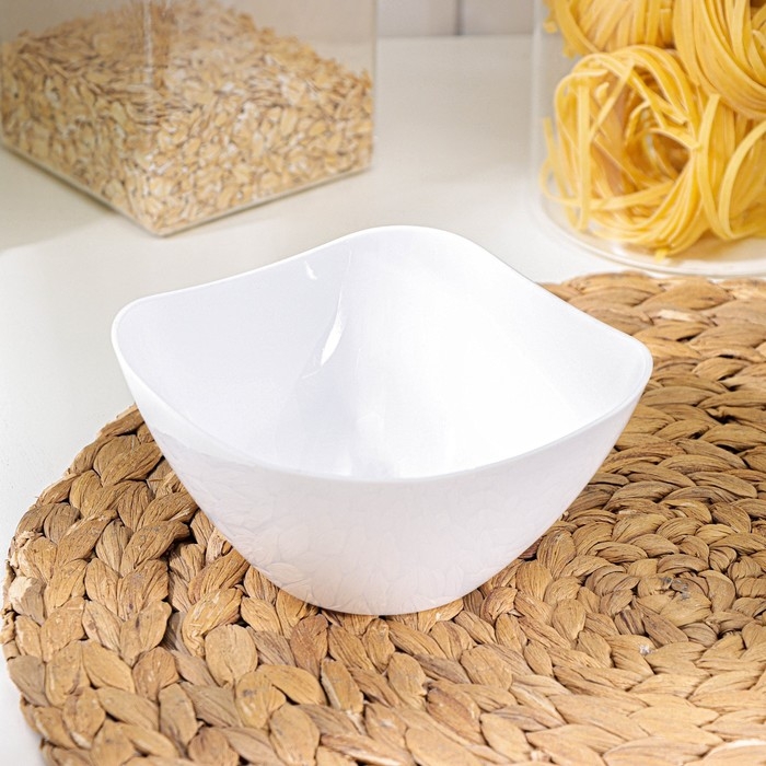 Салатник пластиковый «Рондо», 500 мл, цвет белый Салатник пластиковый «Рондо», 500 мл, цвет белый