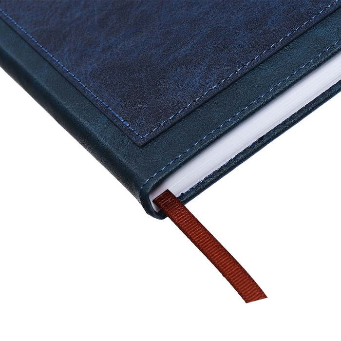 Ежедневник недатированный, А5, 140л, клетка, обл.кожзам, на кнопке, Синий Ежедневник недатированный, А5, 140л, клетка, обл.кожзам, на кнопке, Синий