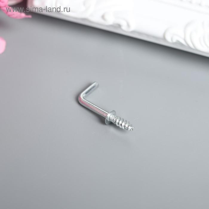 Крючок металл (набор 40 шт) серебро 2,5х0,5 см, МИКС Крючок металл (набор 40 шт) серебро 2,5х0,5 см, МИКС