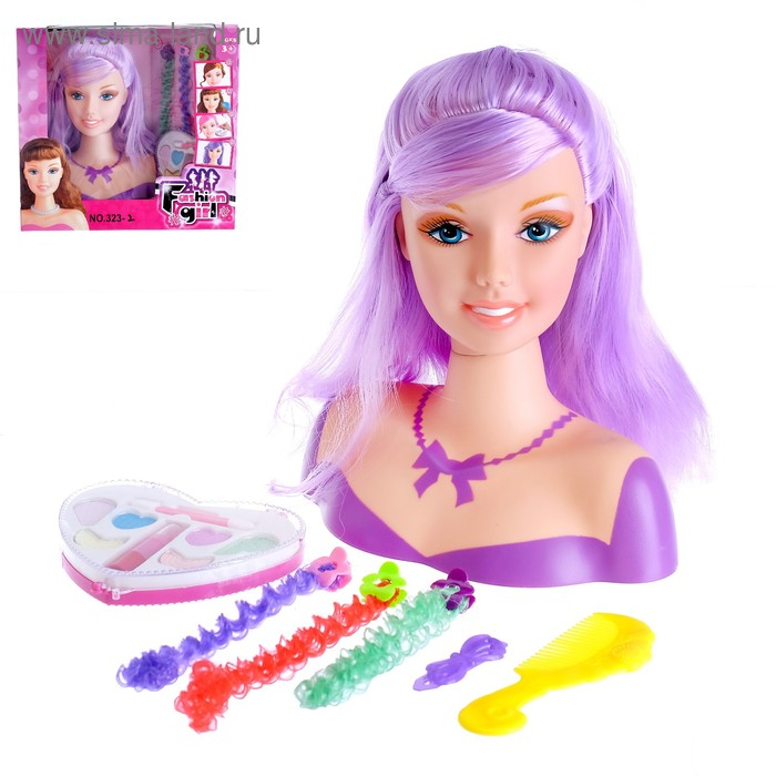 Кукла-манекен для создания причёсок «Мальвина» с аксессуарами Кукла-манекен для создания причёсок «Мальвина» с аксессуарами