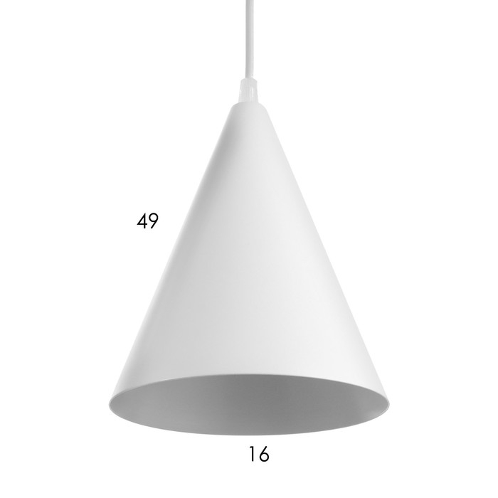 Светильник BayerLux Подвес Светильник BayerLux Подвес "Конус" 3хЕ14 40Вт белый d=16, h=20+60 см
