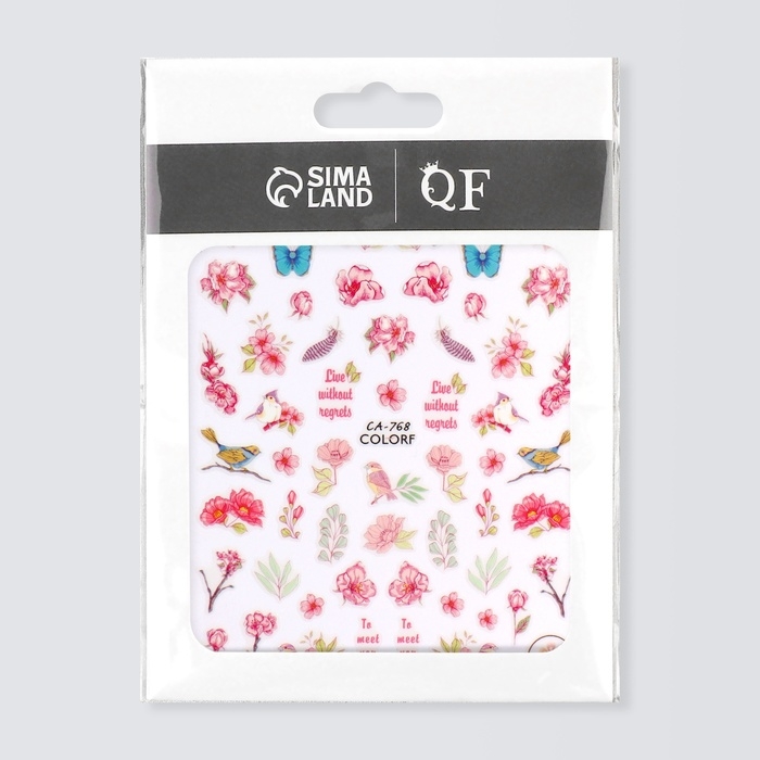 Наклейки для ногтей Наклейки для ногтей "Весна", разноцветные