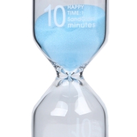 Песочные часы Happy time, на 10 минут, 4 х 11 см, голубые