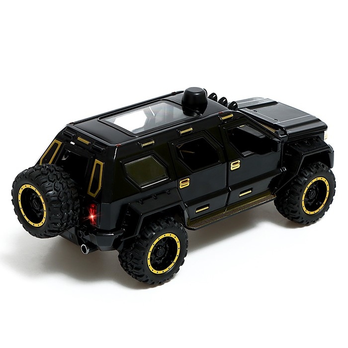 Джип металлический, 1:24, открываются двери, капот, багажник, инерция, цвет чёрный Джип металлический, 1:24, открываются двери, капот, багажник, инерция, цвет чёрный