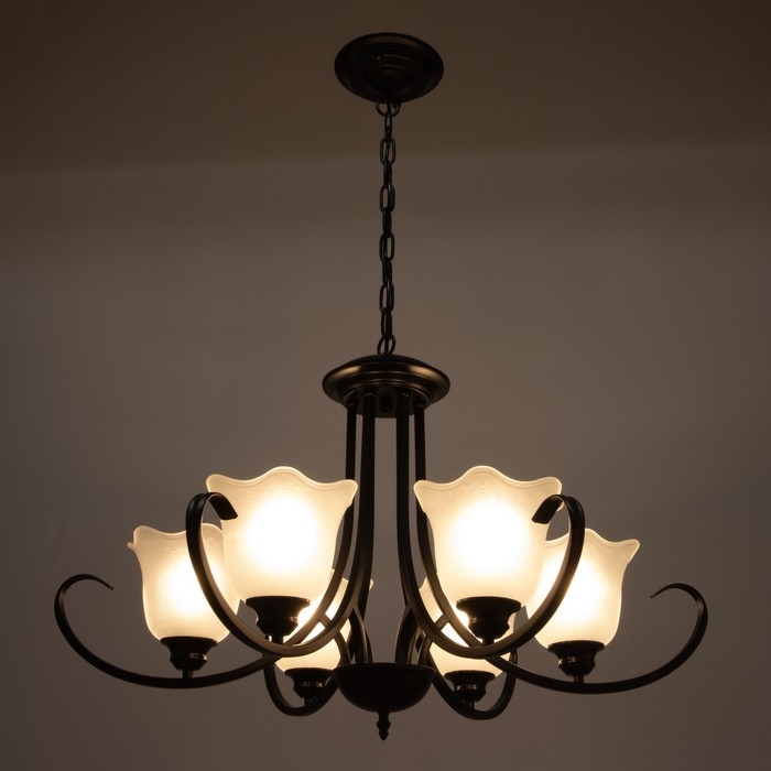 Люстра 2716/6 E27 40Вт черный 80х80х55-85 см BayerLux