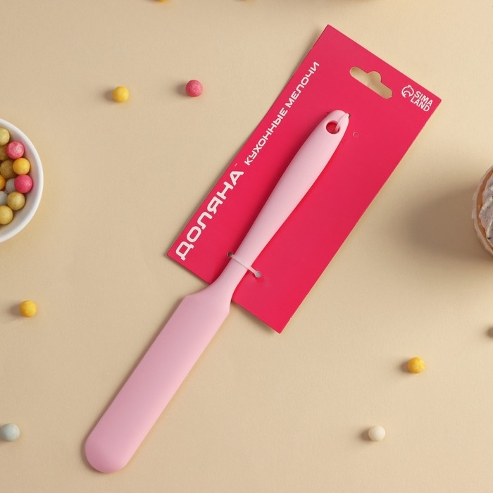 Лопатка - палетка Доляна «Винфор», 24,5 см, цвет розовый Лопатка - палетка Доляна «Винфор», 24,5 см, цвет розовый