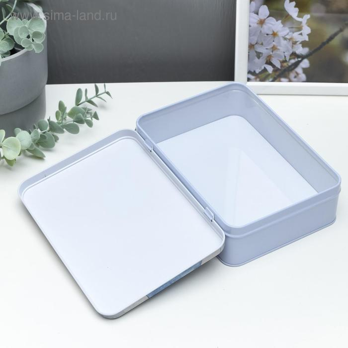 Шкатулка металл прямоугольная Шкатулка металл прямоугольная "Старинная улочка" 5,5х13,8х19,4 см