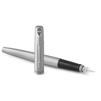 Ручка перьевая Parker Jotter Core F61 Stainless Steel CT M, корпус из нержавеющей стали