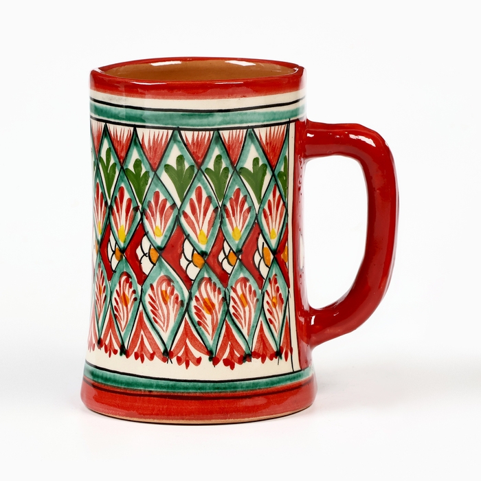 Кружка Риштанская Керамика Кружка Риштанская Керамика "Узоры" 500 мл, красная