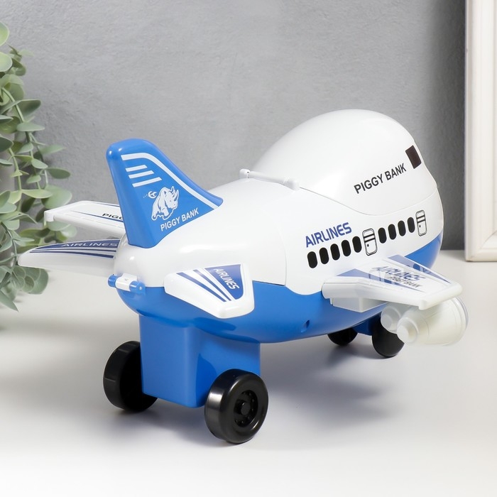 Копилка пластик Копилка пластик "Самолёт" кодовый замок, звук АА 31х33,5х19 см